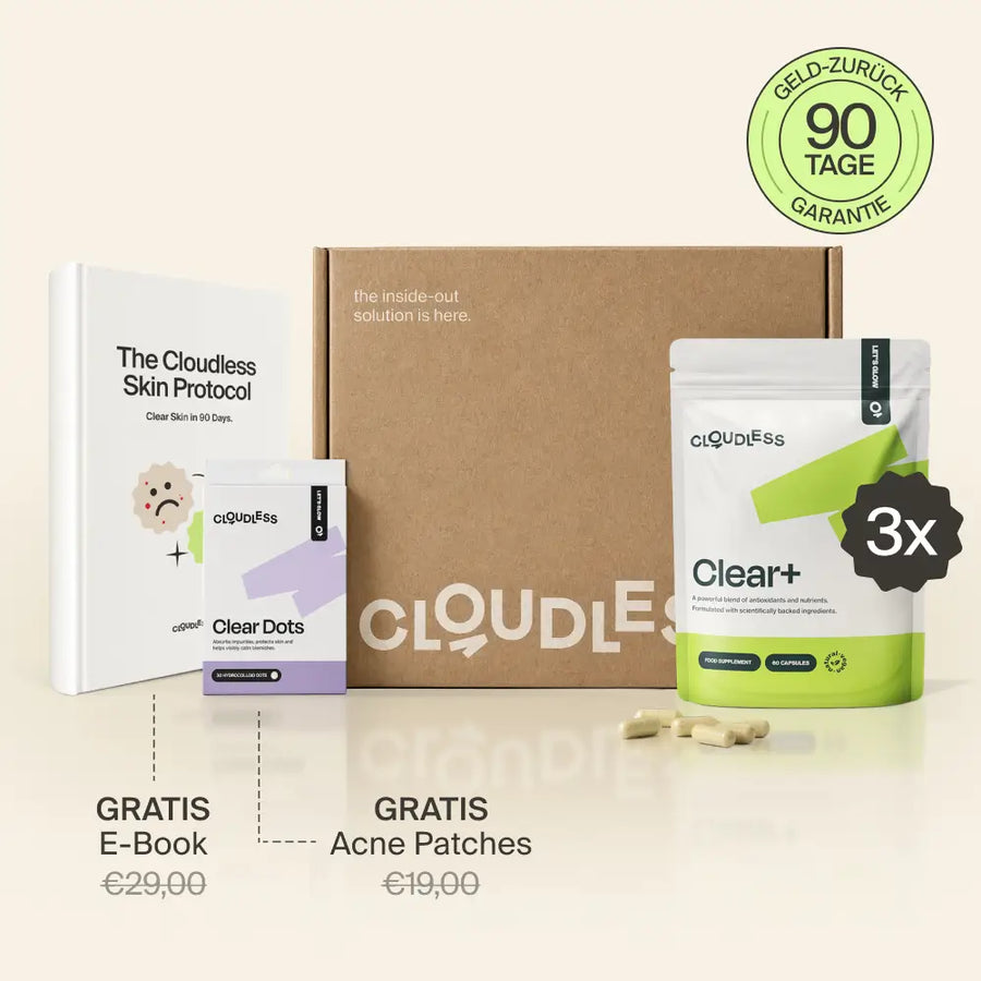 Clear+ mit kostenlosem E-Book und Pickel-Patches
